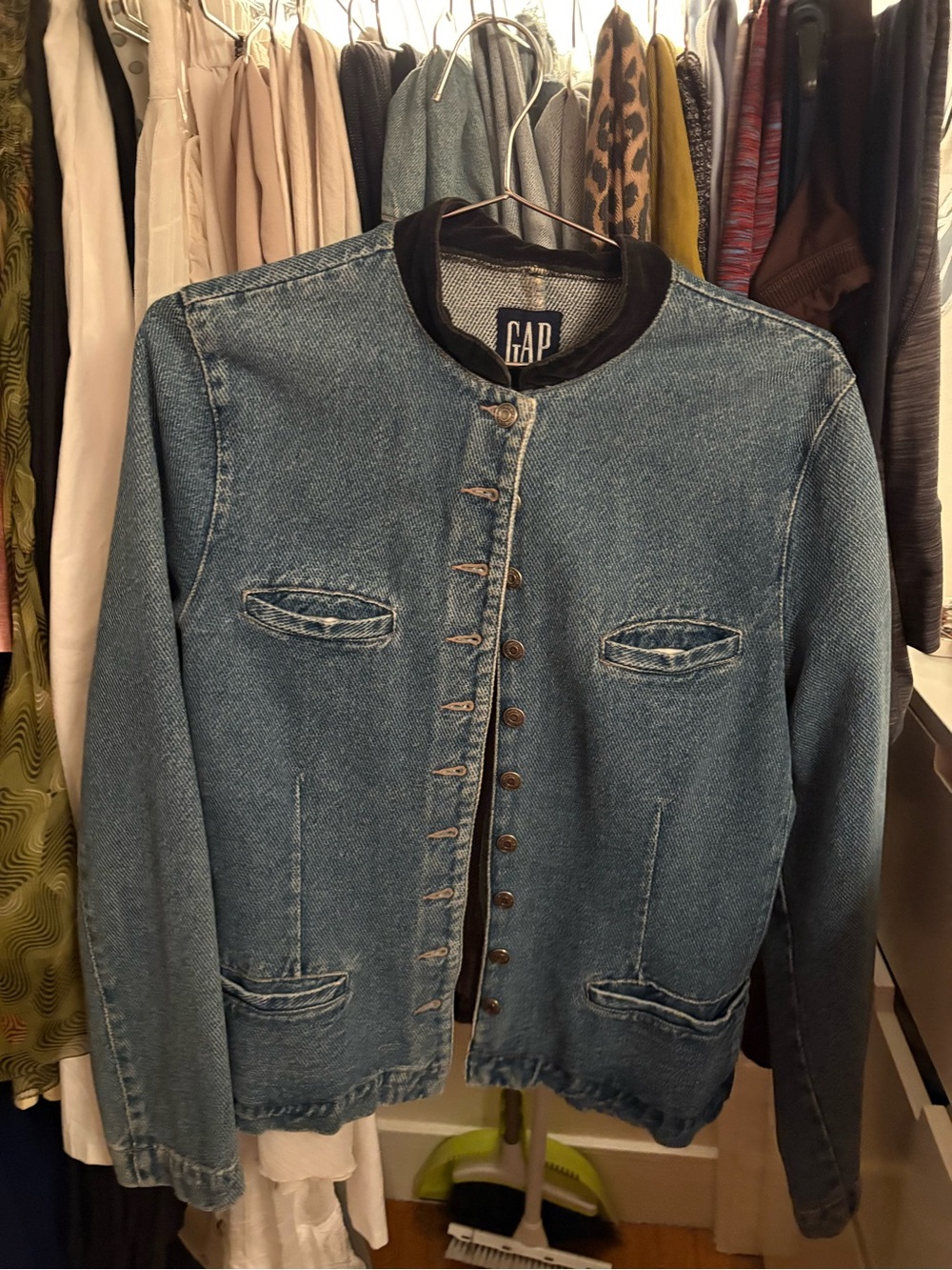 GAP Vintage Blue Denim Jacket with Button Front